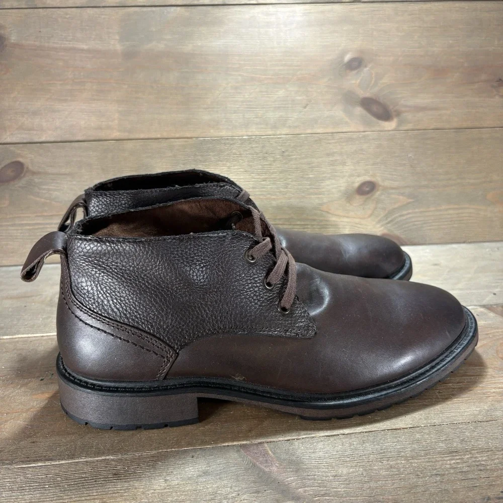 GH Bass Hamlet Mens size 8 shoes Brown Leather comfort Lace Up Chukka boots